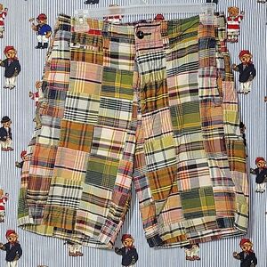 Y2K American Eagle Outfitters Patchwork Madras Plaid Shorts Mens Size 30